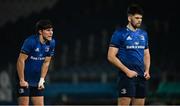 19 March 2021; Max O'Reilly of Leinster, left, during the Guinness PRO14 match between Leinster and Ospreys at RDS Arena in Dublin. Photo by Brendan Moran/Sportsfile
