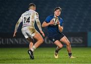 19 March 2021; Max O'Reilly of Leinster in action against Dewi Cross of Ospreys during the Guinness PRO14 match between Leinster and Ospreys at RDS Arena in Dublin. Photo by Piaras Ó Mídheach/Sportsfile