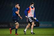 19 March 2021; Josh Murphy of Leinster leaves the pitch to receive medical attention for a blood injury during the Guinness PRO14 match between Leinster and Ospreys at RDS Arena in Dublin. Photo by Piaras Ó Mídheach/Sportsfile