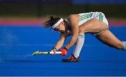 16 March 2021; Elena Tice of Ireland during the SoftCo Series International Hockey match between Ireland and Great Britain at Queens University Sports Grounds in Belfast. Photo by Ramsey Cardy/Sportsfile