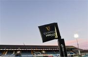 19 March 2021; A general view of a corner flag prior to the Guinness PRO14 match between Leinster and Ospreys at RDS Arena in Dublin. Photo by Ramsey Cardy/Sportsfile