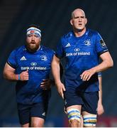 19 March 2021; Michael Bent, left, and Devin Toner of Leinster during the Guinness PRO14 match between Leinster and Ospreys at RDS Arena in Dublin. Photo by Ramsey Cardy/Sportsfile