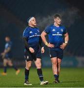 19 March 2021; Seán Cronin, left, and Dan Sheehan of Leinster during the Guinness PRO14 match between Leinster and Ospreys at RDS Arena in Dublin. Photo by Ramsey Cardy/Sportsfile