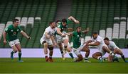20 March 2021; Robbie Henshaw of Ireland is tackled by Billy Vunipola of England during the Guinness Six Nations Rugby Championship match between Ireland and England at Aviva Stadium in Dublin. Photo by Ramsey Cardy/Sportsfile
