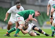 20 March 2021; Tadhg Furlong of Ireland is tackled by Luke Cowan-Dickie of England during the Guinness Six Nations Rugby Championship match between Ireland and England at Aviva Stadium in Dublin. Photo by Brendan Moran/Sportsfile