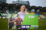 22 March 2021; Stephanie Roche helps to launch LOITV at Tallaght Stadium, a new live streaming service for SSE Airtricity First Division & Women's National League games. A First Division Season Pass, covering 135 games, costs just €79, while all WNL games will be FREE. Supporters of the SSE Airtricity First Division and Women's National League will be able to watch their team in action on the opening weekend of the 2021 season courtesy of LOITV. With a Season Ticket pass available for just €79, supporters can watch 135 First Division game via the new streaming service and ensure that they don't miss any of the action. Subscribing to LOITV is also the perfect way for supporters to help their favourite club with all the revenue generated from the service going directly back to the clubs. In the Women's National League, all 108 matches will be FREE to watch, with supporters simply asked to register on the platform in what is an exciting period for the League entering into its 11th season. Photo by Stephen McCarthy/Sportsfile