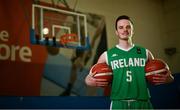 23 March 2021; Irish international and Belfast Star player Conor Quinn at the announcement of Ulster University as a Basketball Ireland Centre of Excellence at the Ulster University in Jordanstown, Antrim. Photo by David Fitzgerald/Sportsfile