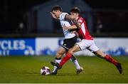 20 March 2021; Patrick McEleney of Dundalk in action against Niall Morahan of Sligo Rovers during the SSE Airtricity League Premier Division match between Sligo Rovers and Dundalk at The Showgrounds in Sligo. Photo by Stephen McCarthy/Sportsfile