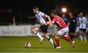 20 March 2021; Michael Duffy of Dundalk in action against Colm Horgan of Sligo Rovers during the SSE Airtricity League Premier Division match between Sligo Rovers and Dundalk at The Showgrounds in Sligo. Photo by Stephen McCarthy/Sportsfile