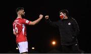 20 March 2021; Greg Bolger of Sligo Rovers and assistant manager John Russell following the SSE Airtricity League Premier Division match between Sligo Rovers and Dundalk at The Showgrounds in Sligo. Photo by Stephen McCarthy/Sportsfile