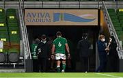 20 March 2021; CJ Stander of Ireland makes his way off the pitch having played his last match for Ireland before retirement at the end of the season after the Guinness Six Nations Rugby Championship match between Ireland and England at Aviva Stadium in Dublin. Photo by Brendan Moran/Sportsfile