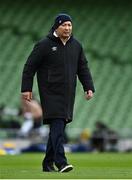 20 March 2021; England head coach Eddie Jones prior to the Guinness Six Nations Rugby Championship match between Ireland and England at Aviva Stadium in Dublin. Photo by Brendan Moran/Sportsfile