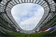 20 March 2021; A general view of the Aviva Stadium in Dublin prior to prior to the Guinness Six Nations Rugby Championship match between Ireland and England. Photo by Brendan Moran/Sportsfile