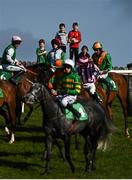 21 March 2021; Young punters look on following the Randox Rated Hurdle at Downpatrick Racecourse in Downpatrick. Photo by Harry Murphy/Sportsfile