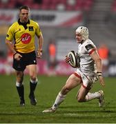 19 March 2021; Michael Lowry of Ulster and Referee Andrew Brace during the Guinness PRO14 match between Ulster and Zebre at Kingspan Stadium in Belfast. Photo by David Fitzgerald/Sportsfile