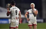 19 March 2021; Michael Lowry, right, and John Cooney of Ulster during the Guinness PRO14 match between Ulster and Zebre at Kingspan Stadium in Belfast. Photo by David Fitzgerald/Sportsfile