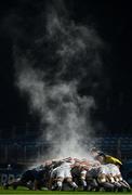 19 March 2021; Steam rises from a scrum during the Guinness PRO14 match between Leinster and Ospreys at RDS Arena in Dublin. Photo by Brendan Moran/Sportsfile