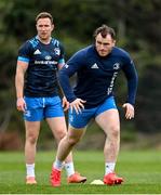 22 March 2021; Peter Dooley, right, and Rory O'Loughlin during Leinster Rugby squad training at UCD in Dublin. Photo by Ramsey Cardy/Sportsfile