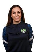 22 March 2021; COVID officer Cathy Ledwidge during a Cabinteely FC squad portraits session at Stradbrook in Dublin. Photo by Piaras Ó Mídheach/Sportsfile