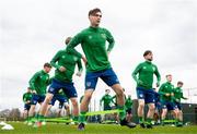 23 March 2021; Oisin McEntee during a Republic of Ireland U21's training session at Colliers Park in Wrexham, Wales. Photo by David Rawcliffe/Sportsfile