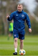 23 March 2021; Republic of Ireland U21 assistant manager Alan Reynolds during a Republic of Ireland U21's training session at Colliers Park in Wrexham, Wales. Photo by David Rawcliffe/Sportsfile
