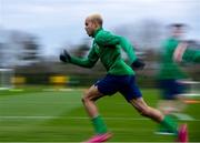 23 March 2021; Tyreik Wright during a Republic of Ireland U21's training session at Colliers Park in Wrexham, Wales. Photo by David Rawcliffe/Sportsfile