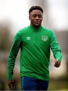23 March 2021; Jonathan Afolabi during a Republic of Ireland U21's training session at Colliers Park in Wrexham, Wales. Photo by David Rawcliffe/Sportsfile