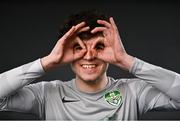 22 March 2021; Luca Gratzer during a Cabinteely FC squad portraits session at Stradbrook in Dublin. Photo by Eóin Noonan/Sportsfile