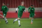 24 March 2021; Aaron Connolly of Republic of Ireland warms up before the FIFA World Cup 2022 qualifying group A match between Serbia and Republic of Ireland at Stadion Rajko Mitic in Belgrade, Serbia. Photo by Stephen McCarthy/Sportsfile