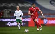 24 March 2021; Stefan Mitrovic of Serbia during the FIFA World Cup 2022 qualifying group A match between Serbia and Republic of Ireland at Stadion Rajko Mitic in Belgrade, Serbia. Photo by Stephen McCarthy/Sportsfile
