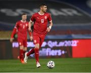24 March 2021; Stefan Mitrovic of Serbia during the FIFA World Cup 2022 qualifying group A match between Serbia and Republic of Ireland at Stadion Rajko Mitic in Belgrade, Serbia. Photo by Stephen McCarthy/Sportsfile