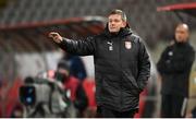 24 March 2021; Serbia manager Dragan Stojkovic during the FIFA World Cup 2022 qualifying group A match between Serbia and Republic of Ireland at Stadion Rajko Mitic in Belgrade, Serbia. Photo by Stephen McCarthy/Sportsfile