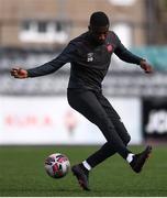 25 March 2021; Junior Ogedi-Uzokwe during a Dundalk training session at Oriel Park in Dundalk, Louth.  Photo by Ben McShane/Sportsfile