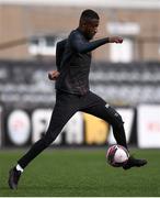 25 March 2021; Junior Ogedi-Uzokwe during a Dundalk training session at Oriel Park in Dundalk, Louth.  Photo by Ben McShane/Sportsfile