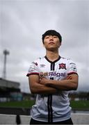 25 March 2021; Dundalk New Signing Han Jeongwoo is unveiled at Oriel Park in Dundalk, Louth. Photo by Harry Murphy/Sportsfile