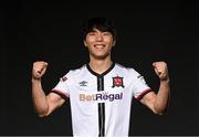 25 March 2021; Han Jeongwoo during a Dundalk portrait session ahead of the 2021 SSE Airtricity League Premier Division season at Oriel Park in Dundalk, Louth.  Photo by Harry Murphy/Sportsfile