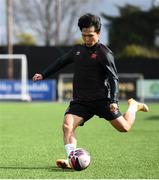 25 March 2021; Han Jeongwoo during a Dundalk training session at Oriel Park in Dundalk, Louth.  Photo by Ben McShane/Sportsfile