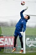 26 March 2021; Goalkeeper Kieran O’Hara during a Republic of Ireland training session at the FAI National Training Centre in Abbotstown, Dublin. Photo by Seb Daly/Sportsfile
