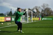 26 March 2021; Goalkeeper Gavin Bazunu during a Republic of Ireland training session at the FAI National Training Centre in Abbotstown, Dublin. Photo by Seb Daly/Sportsfile