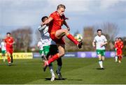 26 March 2021; Billy Sass-Davies of Wales during the U21 international friendly match between Wales and Republic of Ireland at Colliers Park in Wrexham, Wales. Photo by David Rawcliffe/Sportsfile