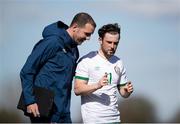 26 March 2021; Republic of Ireland assistant coach John O’Shea, left, and Will Ferry during the U21 International friendly match between Wales and Republic of Ireland at Colliers Park in Wrexham, Wales. Photo by David Rawcliffe/Sportsfile