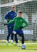 26 March 2021; Dara O'Shea during a Republic of Ireland training session at the FAI National Training Centre in Abbotstown, Dublin. Photo by Seb Daly/Sportsfile