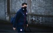 26 March 2021; Shelbourne manager Ian Morris arrives prior to the SSE Airtricity League First Division match between Galway United and Shelbourne at Eamonn Deacy Park in Galway. Photo by David Fitzgerald/Sportsfile