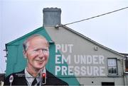 26 March 2021; A mural of former Republic of Ireland manager Jack Charlton on a wall on the Slievekeale Road near the RSC before the SSE Airtricity League Premier Division match between Waterford and Sligo Rovers at the RSC in Waterford. Photo by Piaras Ó Mídheach/Sportsfile
