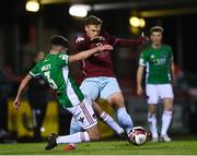 26 March 2021; Ian Turner of Cobh Ramblers in action against Ronan Hurley of Cork City during the SSE Airtricity League First Division match between Cork City and Cobh Ramblers at Turners Cross in Cork. Photo by Harry Murphy/Sportsfile