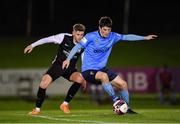 26 March 2021; Colm Whelan of UCD in action against Jamie Hollywood of Athlone Town during the SSE Airtricity League First Division match between UCD and Athlone Town at the UCD Bowl in Belfield, Dublin. Photo by Seb Daly/Sportsfile