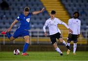 26 March 2021; Oscar Brennan of Waterford in action against Johnny Kenny of Sligo Rovers during the SSE Airtricity League Premier Division match between Waterford and Sligo Rovers at the RSC in Waterford. Photo by Piaras Ó Mídheach/Sportsfile