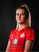5 March 2021; Jessie Stapleton during a Shelbourne portrait session ahead of the 2021 SSE Airtricity Women's National League season at Tolka Park in Dublin. Photo by Stephen McCarthy/Sportsfile