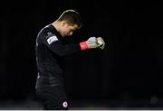 26 March 2021; Sligo Rovers goalkeeper Ed McGinty celebrates after the SSE Airtricity League Premier Division match between Waterford and Sligo Rovers at the RSC in Waterford. Photo by Piaras Ó Mídheach/Sportsfile