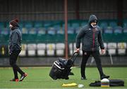 26 March 2021; Dundalk coach Filippo Giovagnoli, right, and Dundalk team manager Shane Keegan during the SSE Airtricity League Premier Division match between Dundalk and Finn Harps at Oriel Park in Dundalk, Louth. Photo by Eóin Noonan/Sportsfile